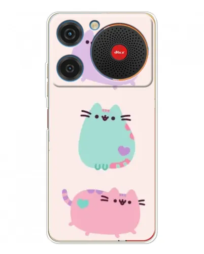 Чехол для ZTE Nubia Music с картинкой «Pusheen трио» Чехол для ZTE Nubia Music с картинкой «Pusheen трио»