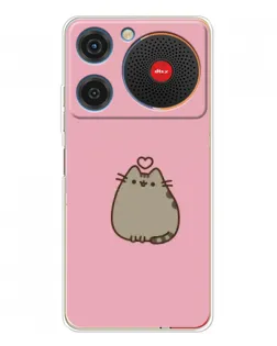 Чехол для ZTE Nubia Music с картинкой «Pusheen сердце»