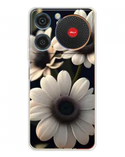 Чехол для ZTE Nubia Music с картинкой «Белые маргаритки макро»