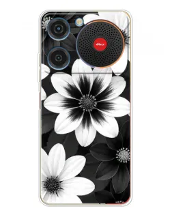 Чехол для ZTE Nubia Music с картинкой «Монохромные астры»