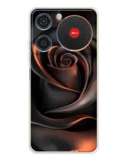 Чехол для ZTE Nubia Music с картинкой «Шелковая черная роза»