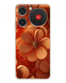 Чехол для ZTE Nubia Music с картинкой «Оранжевый макро цветок»