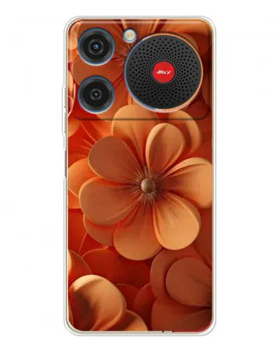 Чехол для ZTE Nubia Music с картинкой «Оранжевый макро цветок»