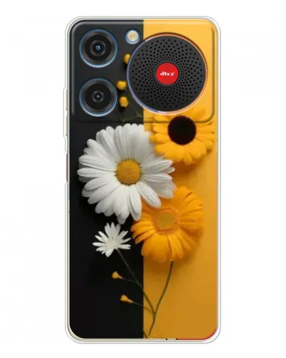 Чехол для ZTE Nubia Music с картинкой «Подсолнух и ромашка»