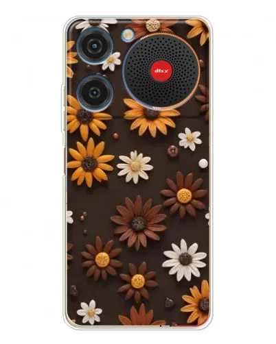 Чехол для ZTE Nubia Music с картинкой «Узор из маленьких подсолнухов»