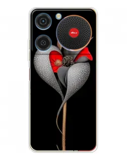 Чехол для ZTE Nubia Music с картинкой «Серебряный фантазийный цветок»