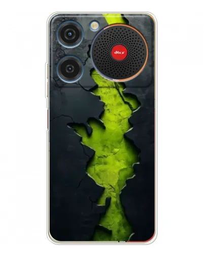 Чехол для ZTE Nubia Music с картинкой «Салатовый разлом скалы»