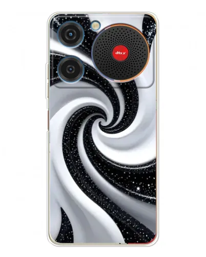 Чехол для ZTE Nubia Music с картинкой «Черно-белая спираль»