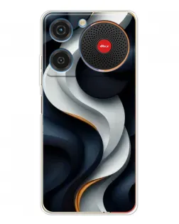 Чехол для ZTE Nubia Music с картинкой «Объемные черно-белые ленты» Чехол для ZTE Nubia Music с картинкой «Объемные черно-белые ленты»