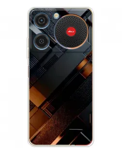 Чехол для ZTE Nubia Music с картинкой «Черные геометрические блоки»