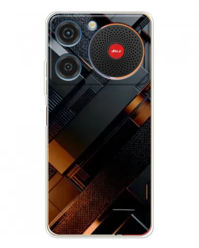 Чехол для ZTE Nubia Music с картинкой «Черные геометрические блоки»