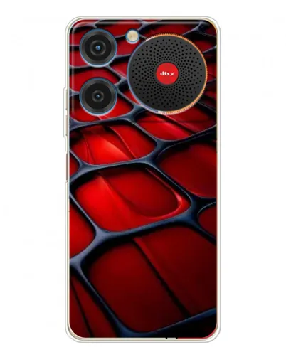 Чехол для ZTE Nubia Music с картинкой «Красная глянцевая сетка»