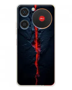 Чехол для ZTE Nubia Music с картинкой «Kрасная лавовая трещина»