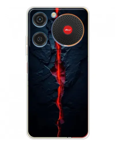 Чехол для ZTE Nubia Music с картинкой «Kрасная лавовая трещина»