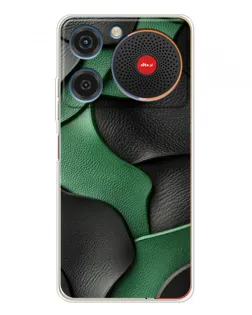 Чехол для ZTE Nubia Music с картинкой «Зеленые кожаные волны»