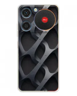 Чехол для ZTE Nubia Music с картинкой «Объемное серое плетение»