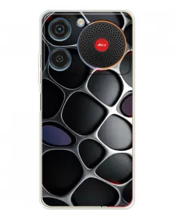 Чехол для ZTE Nubia Music с картинкой «Объемная темная решетка»