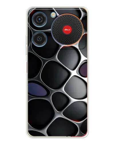 Чехол для ZTE Nubia Music с картинкой «Объемная темная решетка»