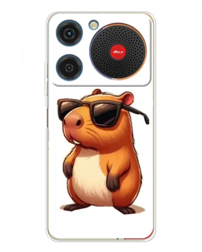 Чехол для ZTE Nubia Music с картинкой «Капибара в очках»