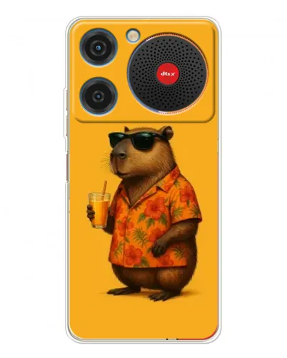 Чехол для ZTE Nubia Music с картинкой «Капибара на отдыхе»