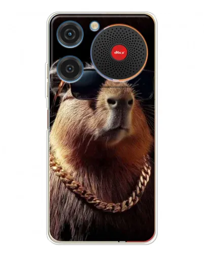 Чехол для ZTE Nubia Music с картинкой «Капибара золотая цепь»
