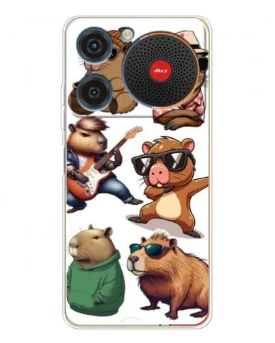 Чехол для ZTE Nubia Music с картинкой «Крутые капибары музыканты»