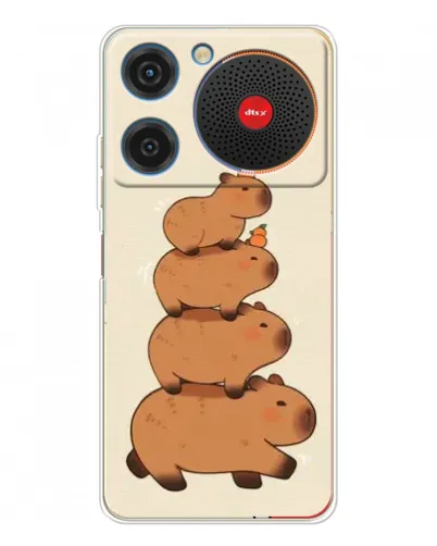 Чехол для ZTE Nubia Music с картинкой «Башня из капибар»