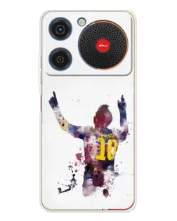 Чехол для ZTE Nubia Music с картинкой «Акварельный Месси Барселона»