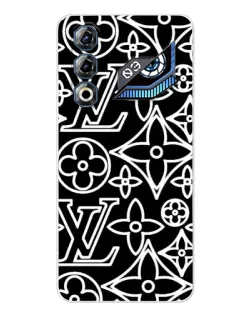 Чохол для ZTE Nubia Neo 3 GT з картинкою «Чорно-білий візерунок LV»