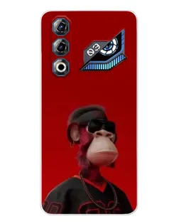 Чохол для ZTE Nubia Neo 3 GT з картинкою «Bored Ape в червоному»