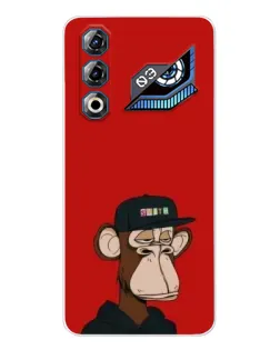 Чохол для ZTE Nubia Neo 3 GT з картинкою «Bored Ape — червоний фон»
