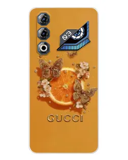 Чехол для ZTE Nubia Neo 3 GT с картинкой «Gucci — золотые бабочки»