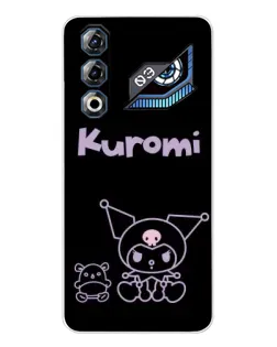 Чехол для ZTE Nubia Neo 3 GT с картинкой «Kuromi — черный минимализм»