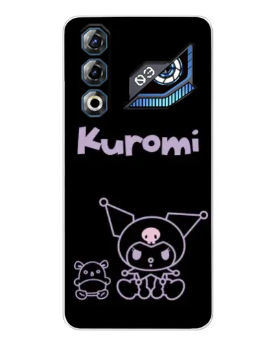 Чехол для ZTE Nubia Neo 3 GT с картинкой «Kuromi — черный минимализм»
