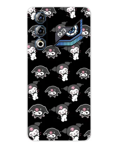 Чехол для ZTE Nubia Neo 3 GT с картинкой «Черный паттерн Kuromi»