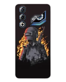 Чехол для ZTE Nubia Neo 3 GT с картинкой «PUBG — огненный силуэт»