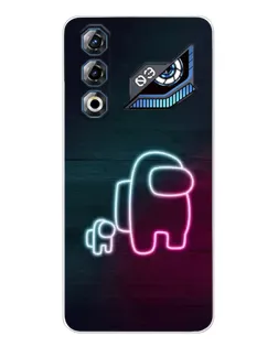 Чехол для ZTE Nubia Neo 3 GT с картинкой «Among Us неон-арт»
