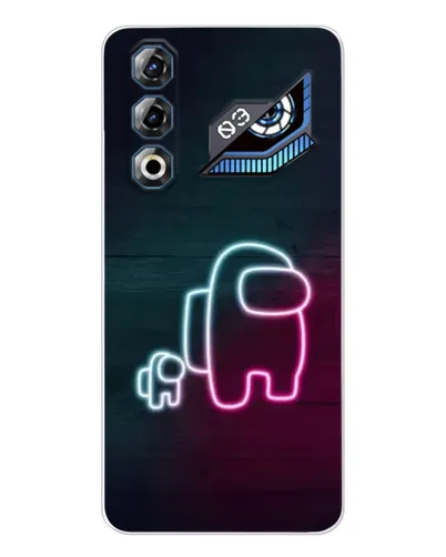Чехол для ZTE Nubia Neo 3 GT с картинкой «Among Us неон-арт»