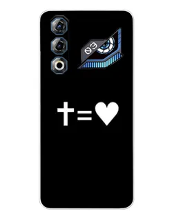 Чехол для ZTE Nubia Neo 3 GT с картинкой «Крест и Сердце»