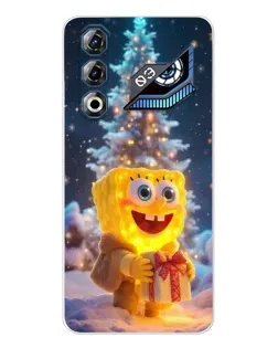 Чехол для ZTE Nubia Neo 3 GT с картинкой «Рождественский Спанч Боб»