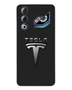 Чохол для ZTE Nubia Neo 3 GT з картинкою «Сталевий логотип Tesla»