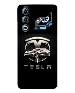 Чохол для ZTE Nubia Neo 3 GT з картинкою «Tesla — срібне авто»