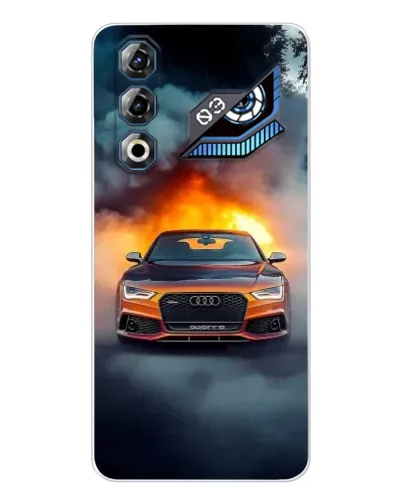 Чохол для ZTE Nubia Neo 3 GT з картинкою «Audi у вогняному диму»