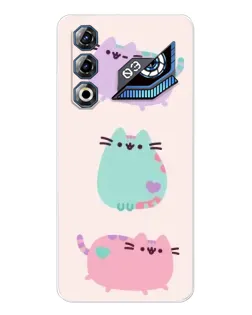 Чехол для ZTE Nubia Neo 3 GT с картинкой «Pusheen трио» Чехол для ZTE Nubia Neo 3 GT с картинкой «Pusheen трио»