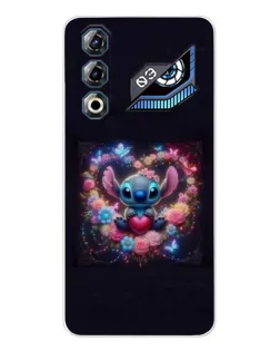 Чехол для ZTE Nubia Neo 3 GT с картинкой «Stitch в цветах»