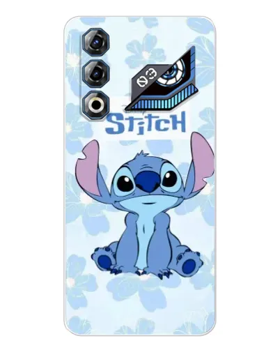 Чехол для ZTE Nubia Neo 3 GT с картинкой «Stitch среди цветов»