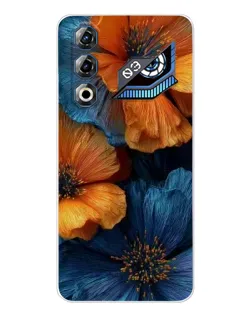 Чохол для ZTE Nubia Neo 3 GT з картинкою «Яскрава синьо-помаранчева флора»