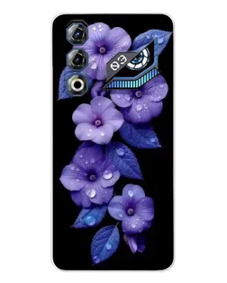 Чохол для ZTE Nubia Neo 3 GT з картинкою «Фіолетові квіти з росою»
