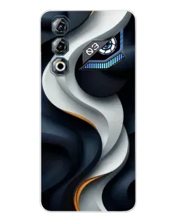 Чехол для ZTE Nubia Neo 3 GT с картинкой «Объемные черно-белые ленты»