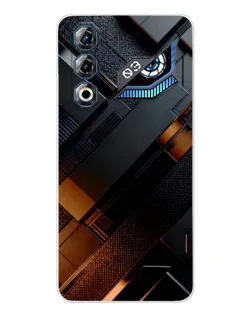 Чохол для ZTE Nubia Neo 3 GT з картинкою «Чорні геометричні блоки»
